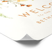 Poster Accueil du Mariage Fleur sauvage rustique (Coin)