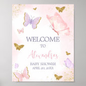 Poster Accueil du papillon rose or (Devant)