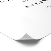 Poster Accueil élégant du Mariage de script (Coin)