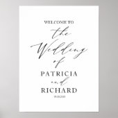 Poster Accueil élégant minimaliste Mariage (Devant)