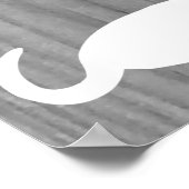 Poster Accueil et chat Gray Wood Effet Typographie (Coin)