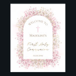 Poster Accueil floral de la première communion<br><div class="desc">Affiche de bienvenue de la première sainte communion</div>