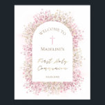 Poster Accueil floral de la première communion<br><div class="desc">Affiche de bienvenue de la première sainte communion</div>