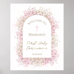 Poster Accueil floral de la première communion