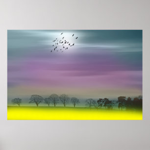 Poster Accueil Imaginaire écossais Peinture paysage