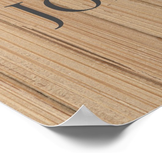 Poster Accueil Mariage campagnard rustique (Coin)