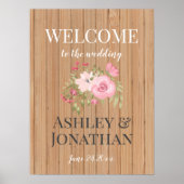 Poster Accueil Mariage campagnard rustique (Devant)