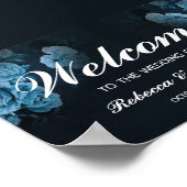 Poster Accueil Mariage de cadre géométrique Flore or simp (Coin)