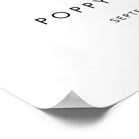 Poster Accueil Mariage de typographie chic (Coin)