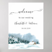Poster Accueil mariage hiver merveilleux (Devant)