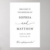 Poster Accueil Mariage minimaliste (Devant)