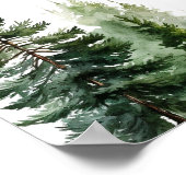 Poster Accueil mariage minimaliste pour les pins (Coin)