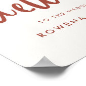 Poster Accueil Mariage moderne et élégant (Coin)