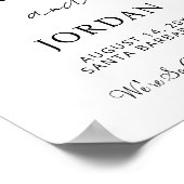 Poster Accueil Mariage moderne Nous sommes si heureux que (Coin)