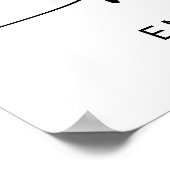 Poster Accueil Mariage photo moderne élégant (Coin)