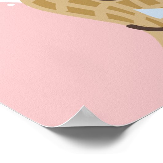 Poster Accueil Mariage rose Élégant (Coin)