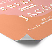 Poster Accueil Mariage rose et orange de TRIXIE Retro 70 (Coin)