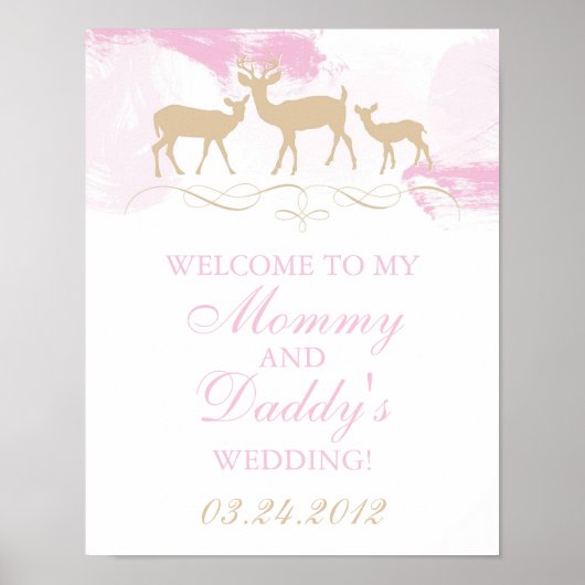 Poster Accueil Mariage rustique Woodland (Devant)