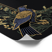 Poster Accueil Mariage vert Corbeau gothique enchanté (Coin)