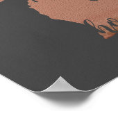 Poster Accueil Michigan Silhouette Copper Grey (Coin)