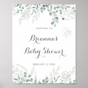 Poster Accueil minimaliste de verdure Eucalyptus Baby sho
