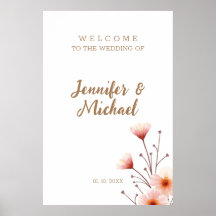Accueil minimaliste Mariage de calligraphie modern