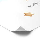 Poster Accueil Minimaliste Sur Le Baby shower Lune (Coin)