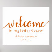 Poster Accueil modifiable simple | Fall Orange N'Importe  (Devant)