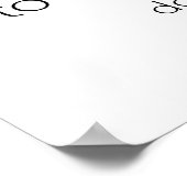 Poster Accueil modifiable simple | Script noir n'importe  (Coin)