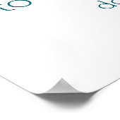 Poster Accueil modifiable simple | Turquoise Aqua Événeme (Coin)