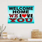 Poster Accueil Nous vous aimons Signer (Cuisine)