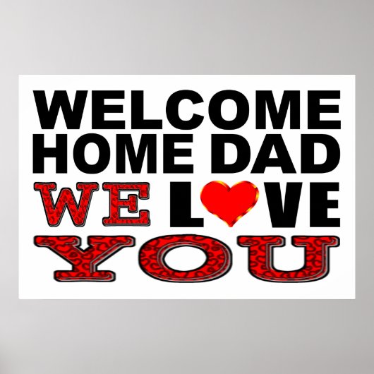 Poster Accueil Papa Nous t'aimons Signer (Devant)