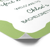 Poster Accueil parfait Matcha Green Bachelorette (Coin)