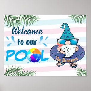Poster Accueil personnalisé dans notre piscine