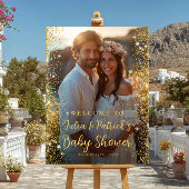 Poster Accueil photo baby shower moderne