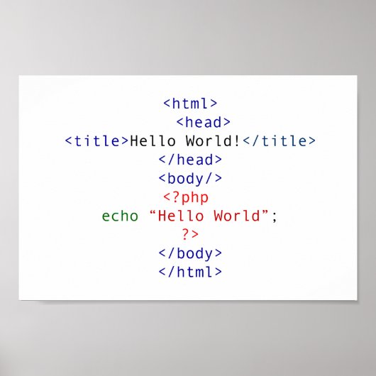 Poster Accueil php geek (Devant)
