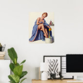 Poster Accueil Remède Pin Up (Bureau à domicile)