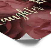 Poster Accueil Rose rouge Mots Abstraits Inspirationnels (Coin)