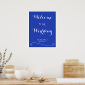 Poster Accueil Royal Blue Mariage personnalisé Imprimer 1 (Cuisine)