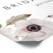 Poster Accueil simple de la Fête des mariées florale (Coin)