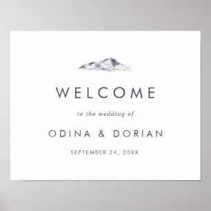 Poster Accueil simple Mariage de montagne
