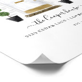 Poster Accueil Sweet Home Famille Porte d'aquarelle blanc (Coin)