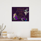 Poster Accueil Thé Mariage Merveilleux Monde Pourpre (Cuisine)