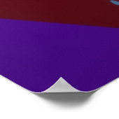 Poster Accueil vin rouge et bleu roi (Coin)
