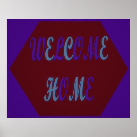 Poster Accueil vin rouge et bleu roi (Devant)