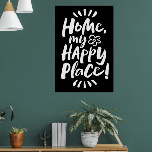 Poster ACCUEILLE mon Happy Place ! Abri en place - Modern