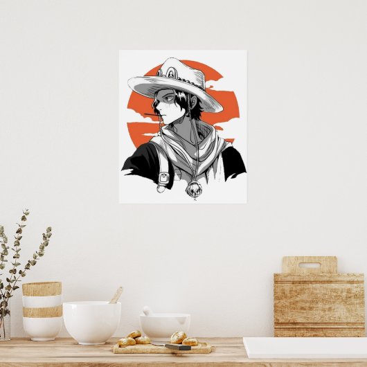 Poster Ace noir et blanc (Cuisine)