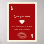 Poster Ace of Hearts Vous Aime Plus Romantique Carte de j (Devant)