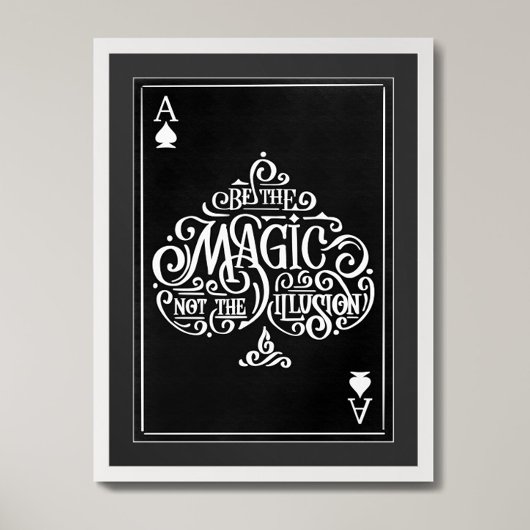 Poster Ace of Spades Motivational Typographie citation
