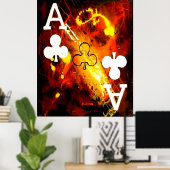 POSTER ACES DE GALAXIE ABSTRAITES DES CLUBS (Bureau à domicile)